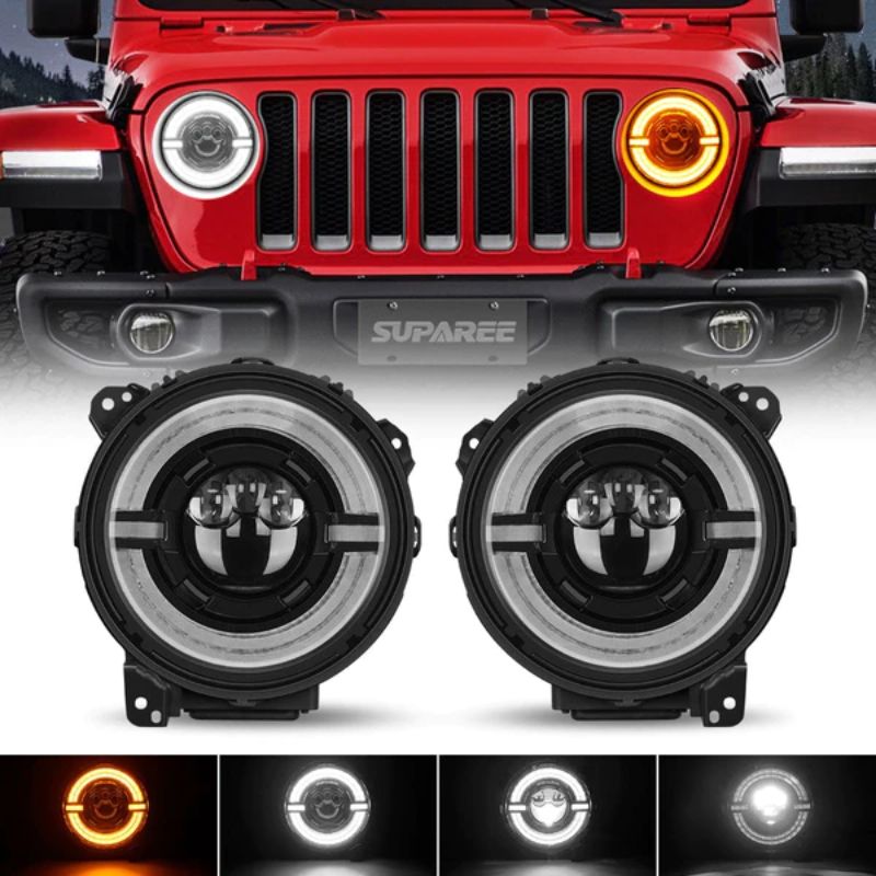 Jeep Gladiator LED Headlights with Dual Halo