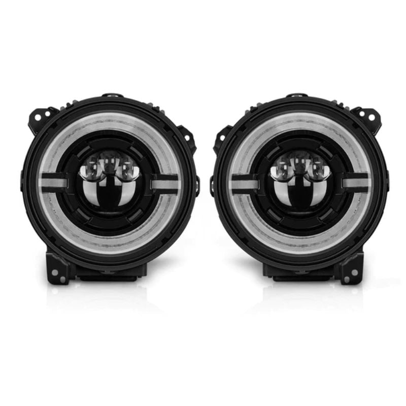 We offer a pair of Jeep LED headlights with halo, including both the driver side and passenger side.