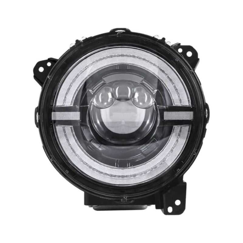 These Jeep LED headlights with halo are built with high-quality aluminum construction for durability.
