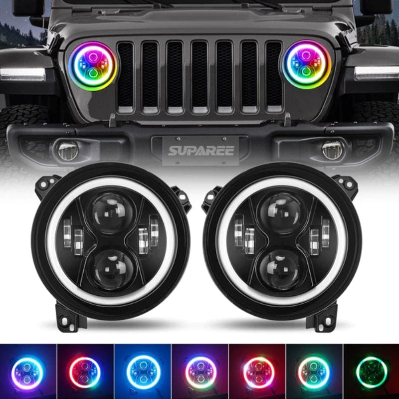 Jeep Halo Headlights for 2018-2024 Wrangler JL & Gladiator — SUPAREE