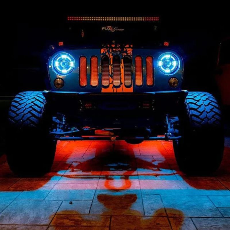 Jeep LED Headlights with RGB buyers show