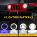 Elevate your Jeep Wrangler with Halo Headlights featuring 4 lighting modes: high beam, low beam, turn signal, and DRL for versatile and stylish functionality.