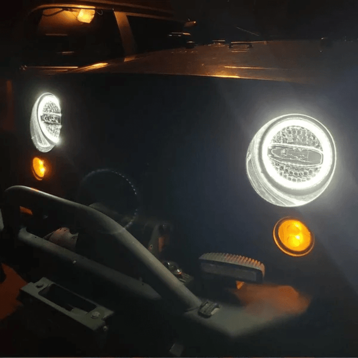 Illuminate your Jeep Wrangler with Halo Headlights, enhancing both its style and performance for an exceptional driving experience.