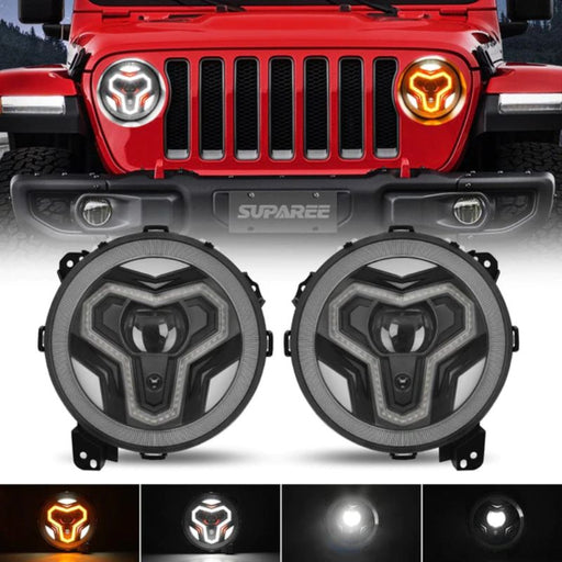  Illuminate your Jeep Wrangler with headlights that offer a clear Z-cut off line for Low Beam and uniform distribution for High Beam, featuring versatile 4 lighting modes.