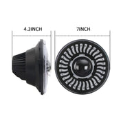 Jeep Wrangler JK LED Headlights-Size