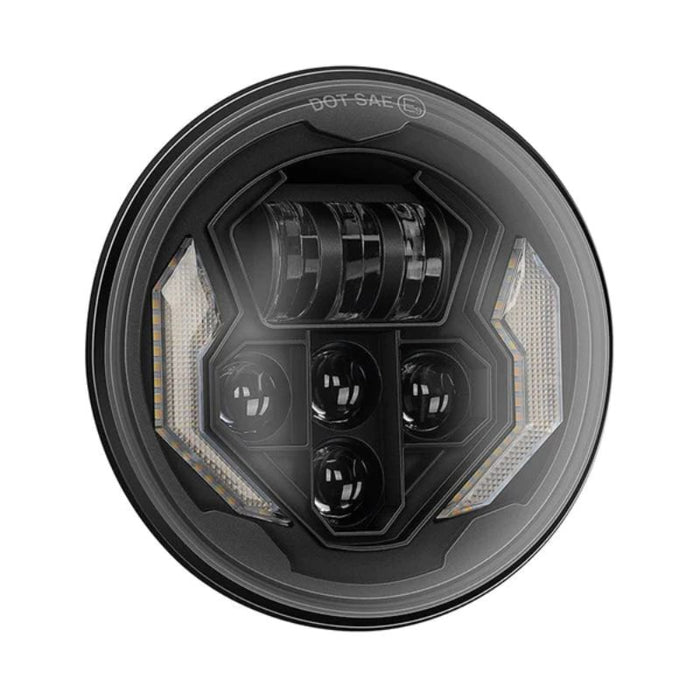 These non-detachable Jeep Wrangler LED Headlights boast a construction of durable aluminum and a PC lens for optimal performance and longevity.
