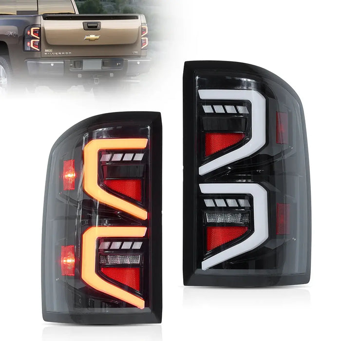 Dynamic LED Tail Lights For 2007-2013 Chevrolet Silverado 1500 2500HD 3500HD