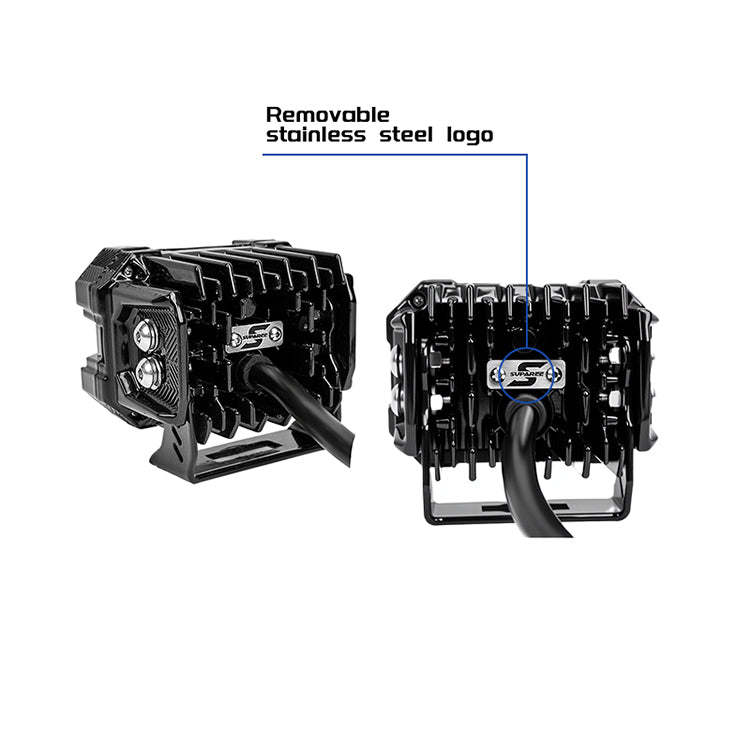 Suparee Recon 2 3" LED Pods with Amber DRL Spot and Wide Beam