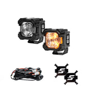 Suparee Recon 1 2" LED Pod Lights Spot Flood Beam With Amber DRL