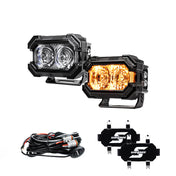 Suparee Recon 2 3" LED Pods with Amber DRL Spot and Wide Beam
