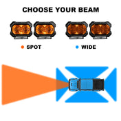 Suparee Recon 2 3" LED Pods with Amber DRL Spot and Wide Beam