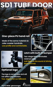 ExceedFab 4wd | SD1 Tube door for Jeep Gladiator JT & Wrangler JL