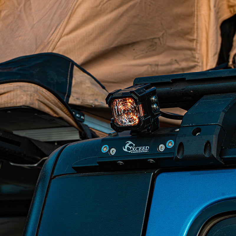 Suparee Recon 1 2" LED Pod Lights Spot Flood Beam With Amber DRL