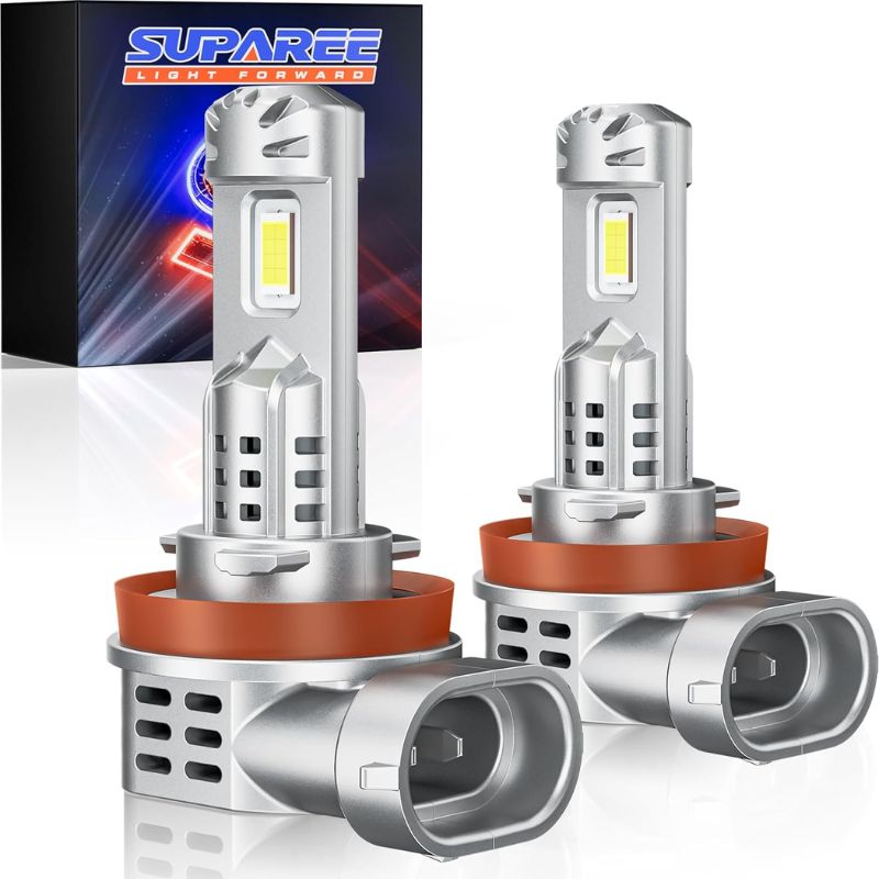 SUPAREE H11/H8 LED Bulbs with Diamond White 6500K for Fog Lights