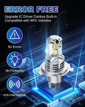 Experience error-free and flicker-free performance with the h4 LED headlight bulb.