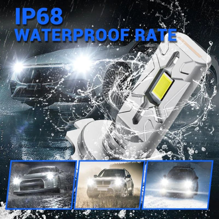 With its IP68 waterproof design, the h7 LED headlight bulb is built to withstand even the harshest weather conditions, ensuring reliable performance in any environment.
