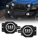 Jeep fog lights deliver a brilliant luminous output, closely resembling the color temperature of daylight for enhanced visibility.