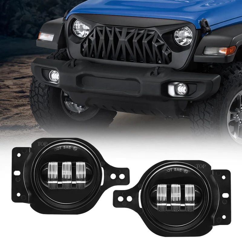  Illuminate your path with the projector beams of Jeep Gladiator fog lights, ensuring a clear and well-lit journey.