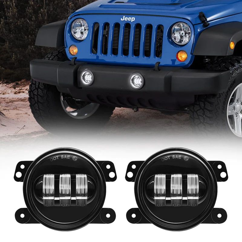 Jeep JK Fog Lights With 30w Bright White LED