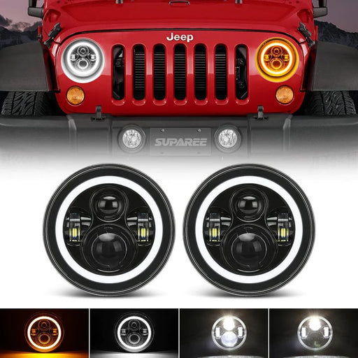 Jeep JK headlights offer 4 operating modes for versatile performance, delivering 80W of power for any driving situation.