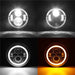 These Jeep LED headlights are equipped with white and amber halo for 4 lighting modes: High Beam, Low Beam, DRL and Turn Signal.