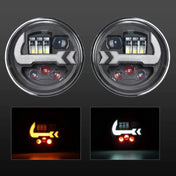 These Jeep JK LED headlights, equipped with red mood lights, make your model more distinctive.