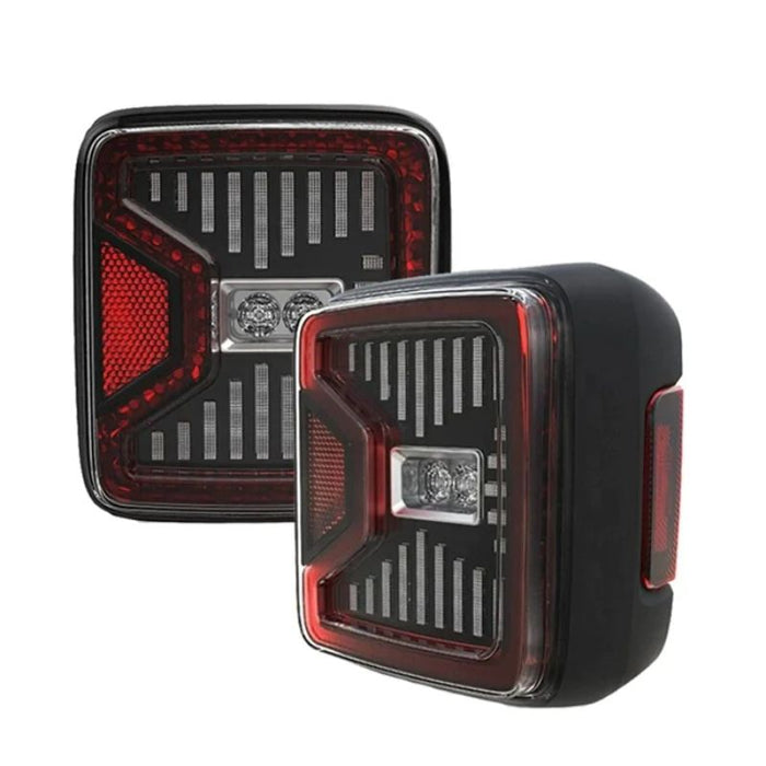 Jeep JL Tail Lights feature PMMA lens material for durability and clarity.