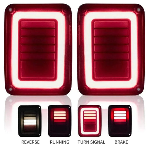 Jeep LED Tail Lights offer 4 versatile lighting modes, ensuring optimal visibility and functionality for your driving needs.