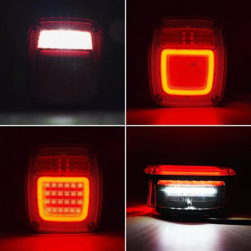 With 6 lighting modes including DRL, license plate, reverse, brake, turn signals, and side markers,Jeep TJ tail light ensures safety and functionality.
