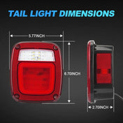 Suparee Jeep Wrangler LED Tail Light Assembly Rear Lights for 1979-2006 TJ YJ CJ