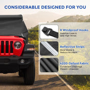 Suparee Jeep Wrangler Cab Cover with 52" Light Bar for 2007-Later JK JL 4-Door