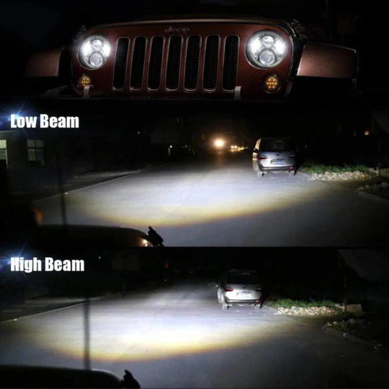 Discover the distinction between High Beam and Low Beam with Jeep Wrangler JK Headlights to elevate the style of your Jeep.