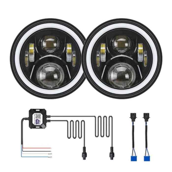  We provide a package that includes a pair of Jeep Wrangler JK headlights, an APP Control Box, and a pair of wiring adapters.