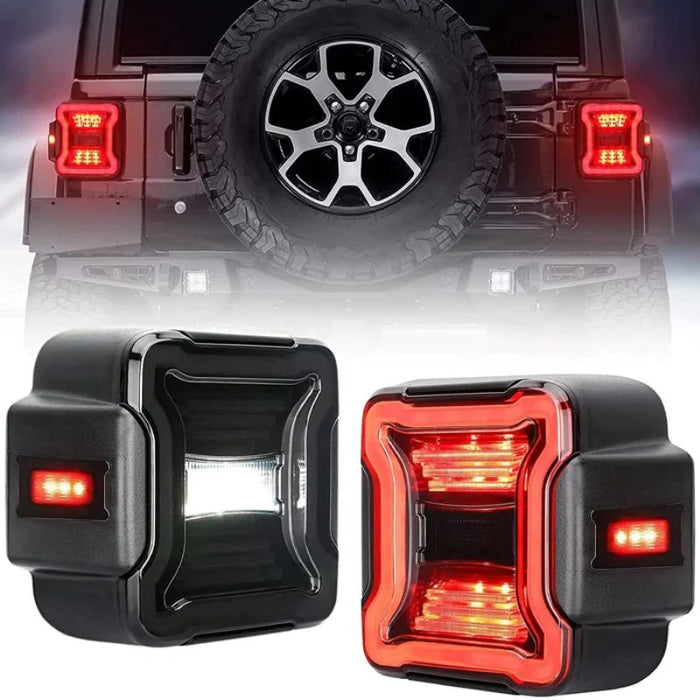 Jeep Wrangler JL Tail Lights feature smoked lenses and high-quality LEDs for superior performance and style.