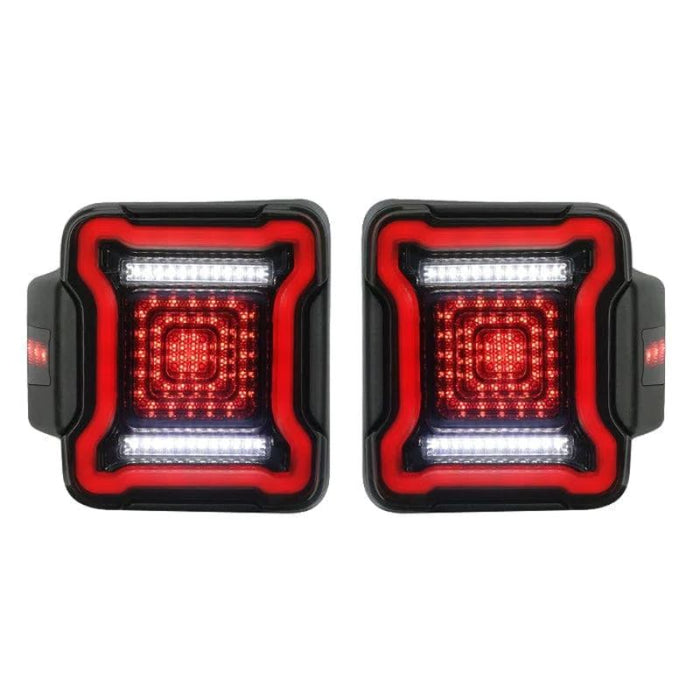 Elevate your Jeep Wrangler's style with a complete set of LED tail lights for both passenger and driver sides.