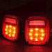 The Jeep YJ Tail Lights emit a bright red color, ensuring visibility for following vehicles.