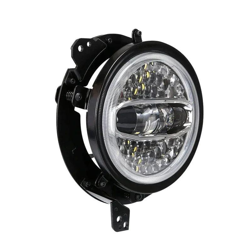 Our Jeep Wrangler Halo Headlights are designed with an aluminum housing to enhance cooling efficiency.