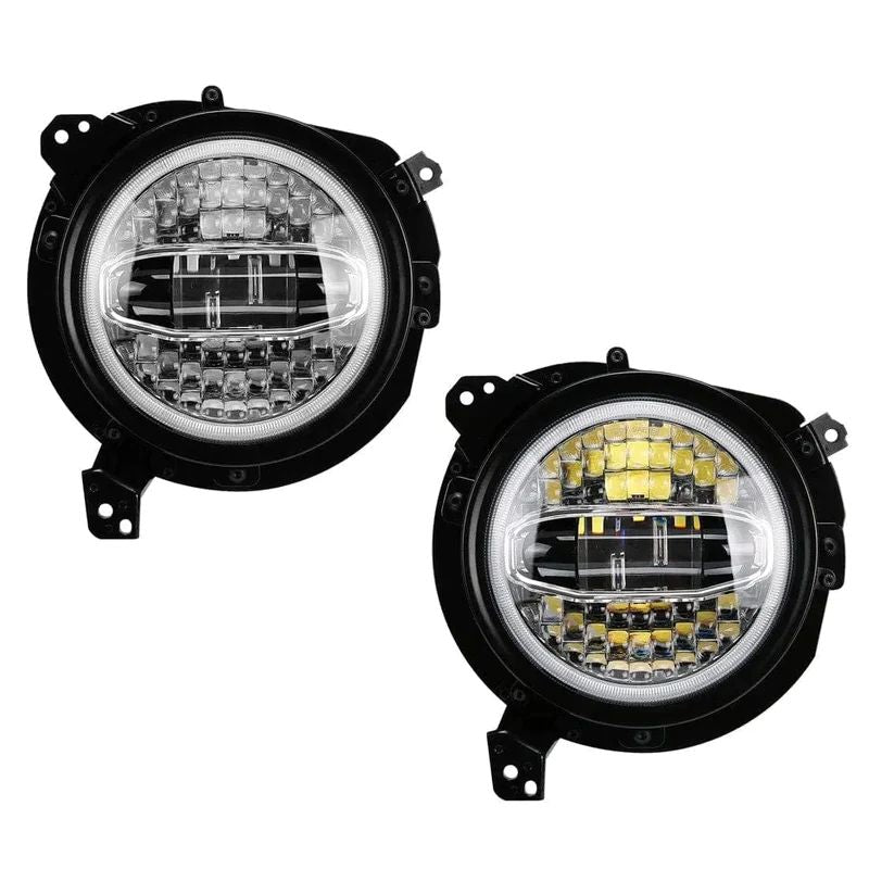 We offer a pair of Jeep Wrangler Halo Headlights, including both the driver side and passenger side.