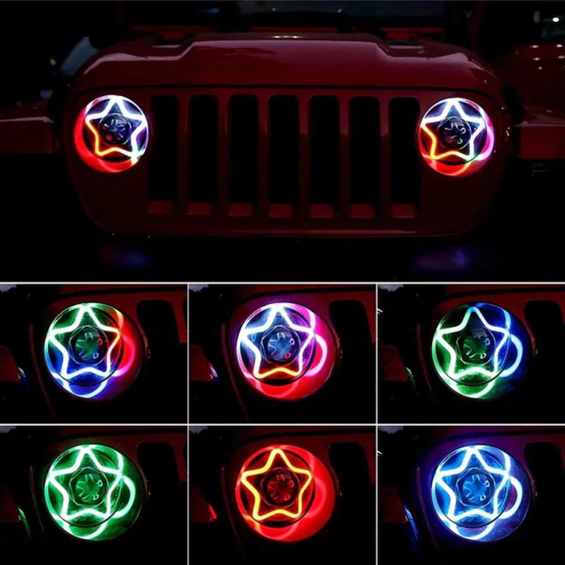 The LED Jeep Headlights feature an RGB halo, allowing you to customize your headlight color according to your preferences.