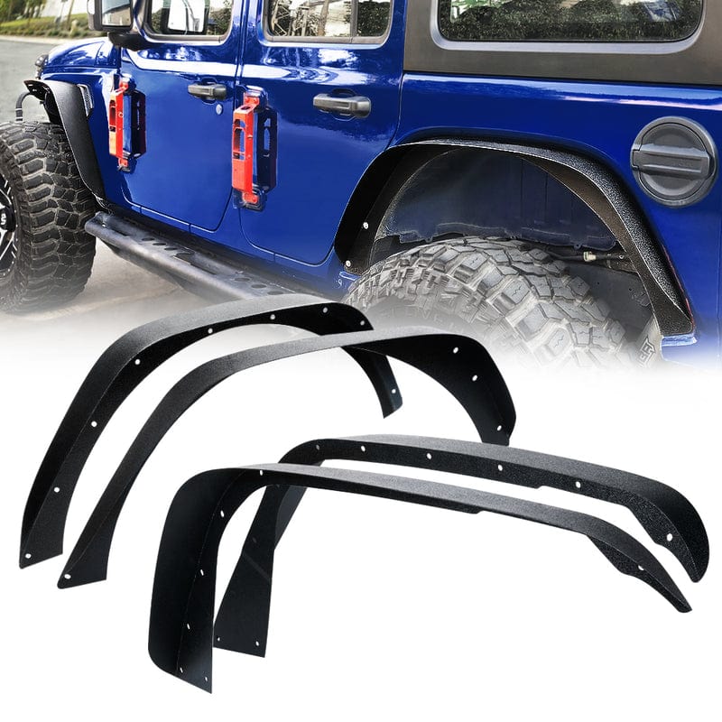 SUPAREE.COM Jeep Accessories Jeep Grind Series Steel Fender Flare Kit for 2018+ Wrangler JL JLU Product description