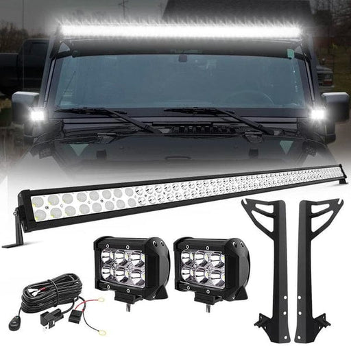 SUPAREE.COM Jeep Combo Suparee Jeep 52" Light Bar & Work Lights kIts for Wrangler 2007-2018 JK Product description