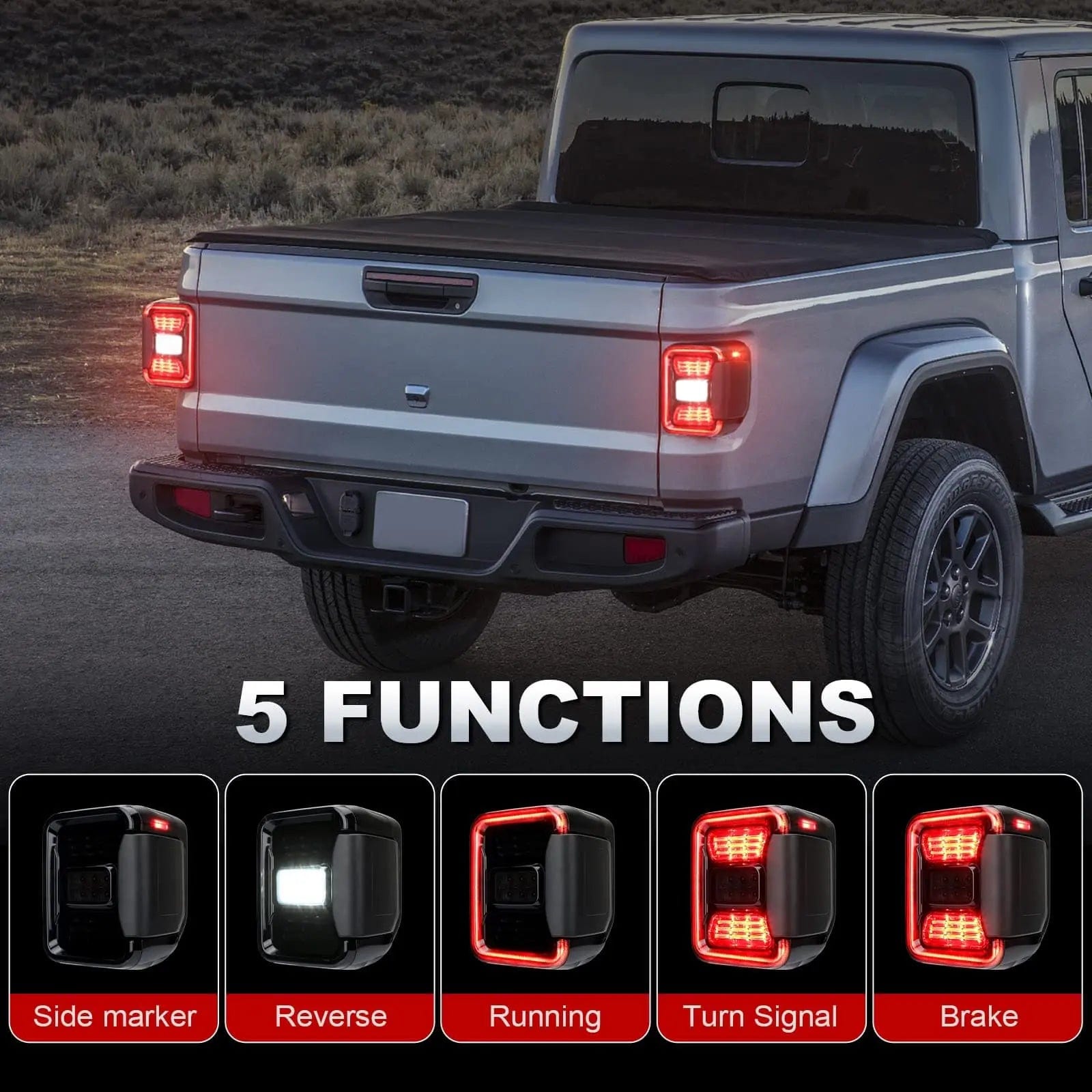 SUPAREE.COM Jeep Combo Suparee Jeep 9"  LED RGBW Headlights & RGB Halo Fog Lights & LED Tail Lights for 2020-Later JT Product description