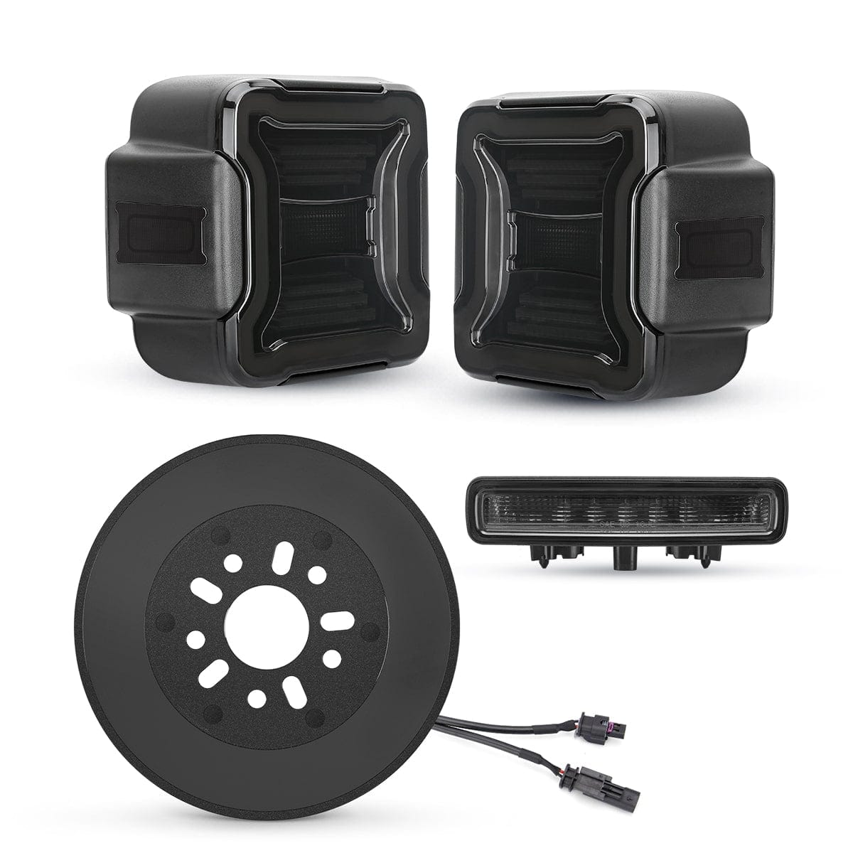 RIDROID 7″ LED Headlight & Tail Light Kit For Jeep Wrangler 1996-2006 | Halo Projector | IP68 | 5-Year Warranty