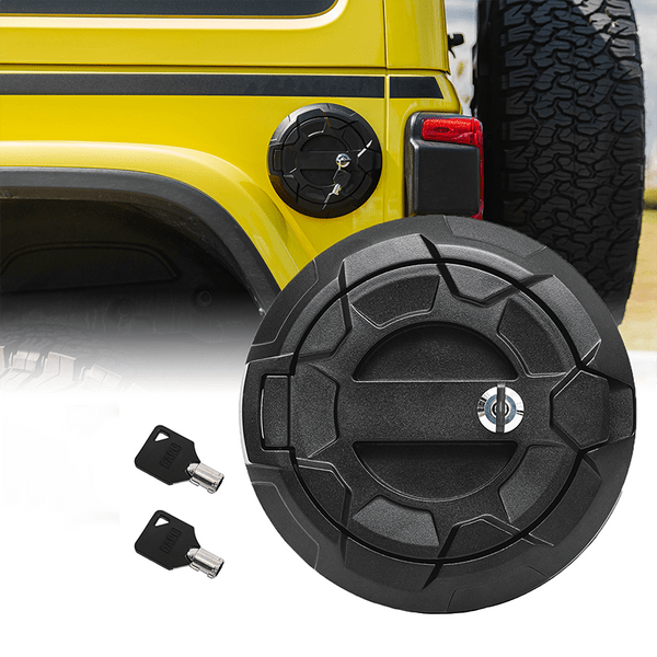 SUPAREE.COM Jeep Gas Cap Cover With Key Latch Jeep Wrangler Gas Cap Cover with Bedrock Series for 2018-Later JL JLU Product description