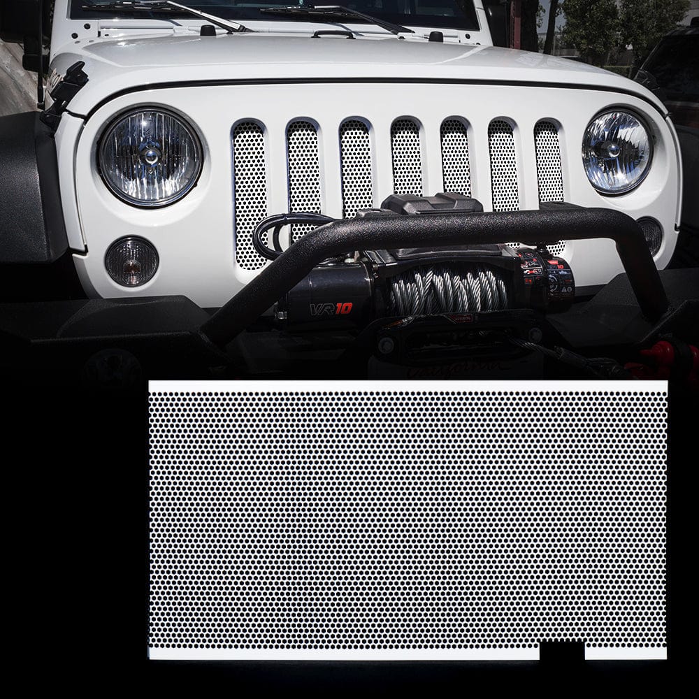SUPAREE.COM Jeep Grille Insert Jeep Grille Insert With White Stainless Steel For 2007-2018 Jeep Wrangler JK JKU Product description