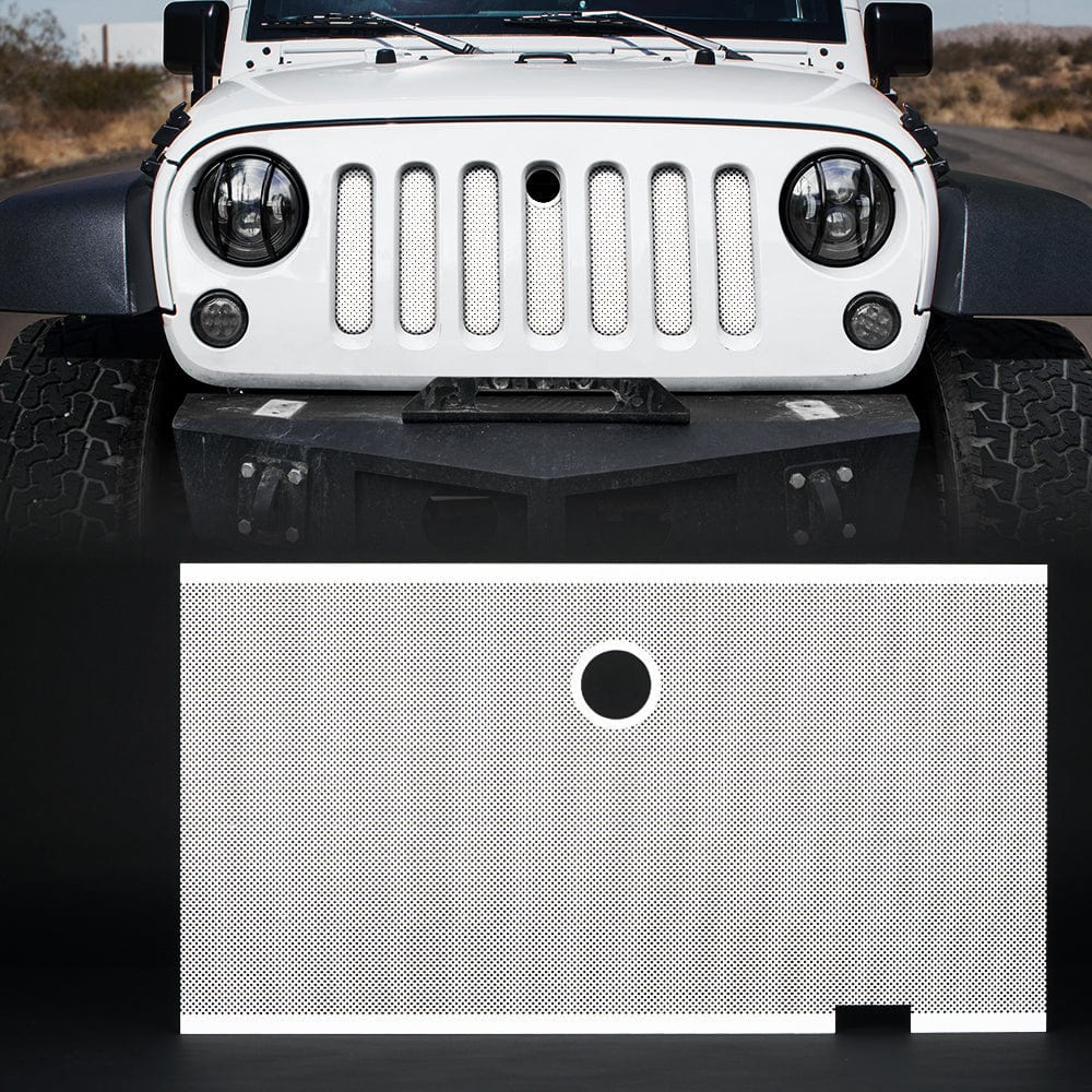 SUPAREE.COM Jeep Grille Insert Jeep Grille Insert With White Stainless Steel For 2007-2018 Jeep Wrangler JK JKU Product description