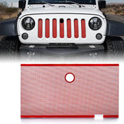 SUPAREE.COM Jeep Grille Insert With Lock Hole Jeep Grille Insert With Red Stainless Steel For 2007-2018 Wrangler JK JKU Product description