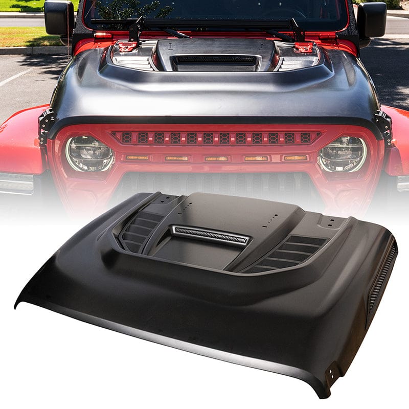 Red Rock Series Jeep Wrangler Hood with Functional Air vents for