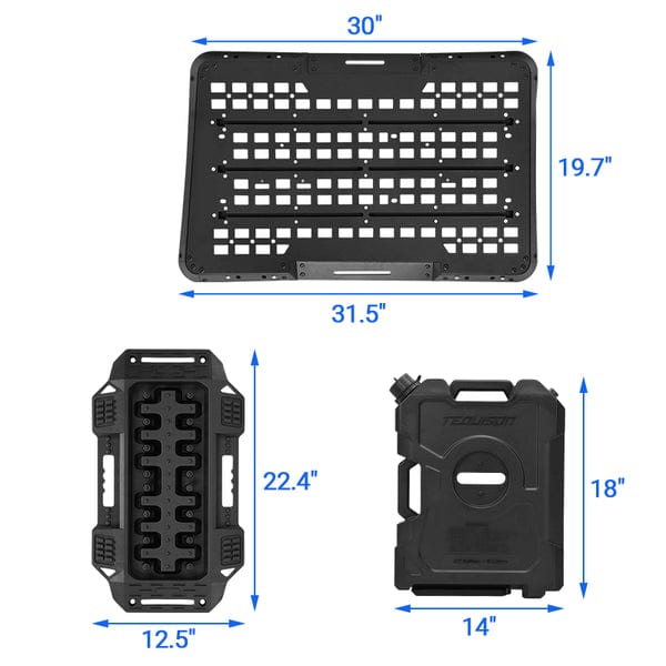 SUPAREE.COM Jeep Molle Panel Suparee All-In-One Jeep Rear Window Molle Panel With Fuel Tanks & Traction Boards for JL JLU Product description