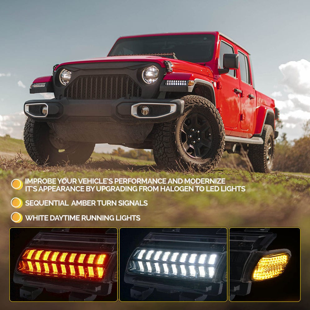 Jeep Sequential LED Turn Signal & Park Lights for JL JLU JT — SUPAREE